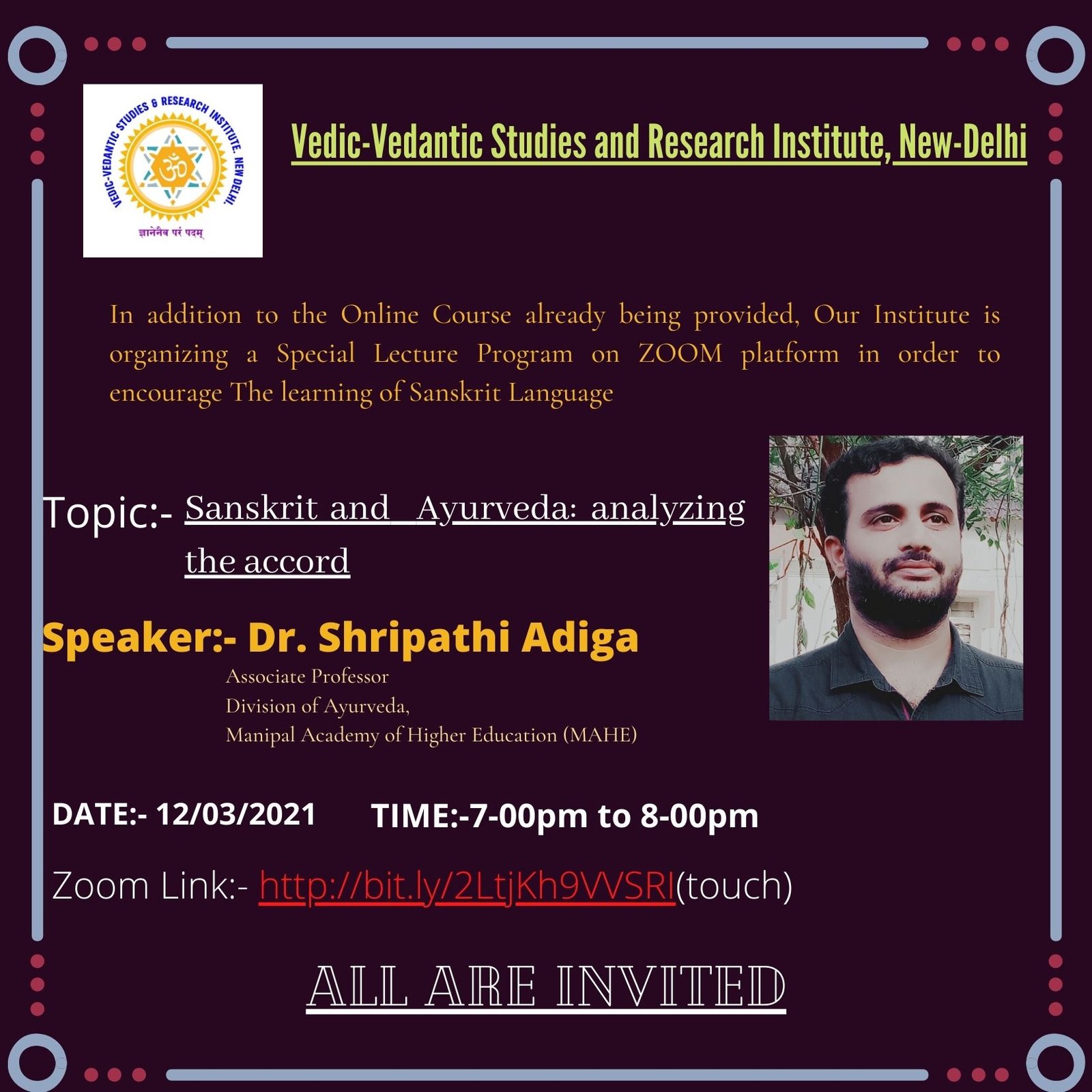 Seminar on Sanskrit & Ayurveda